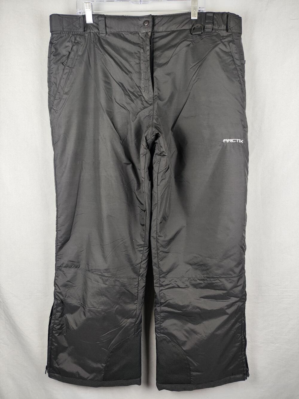 Arctix Pants Womens 1X Black Snow Insulated Ski Elastic Waist Straight Leg